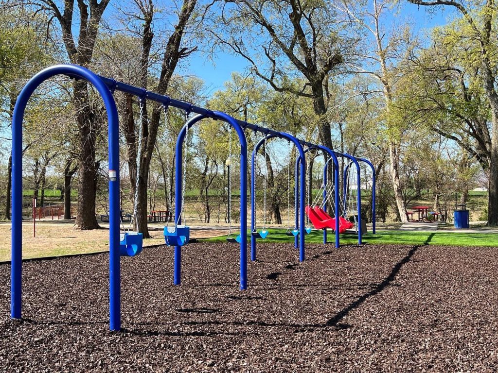 Blue Swing Set